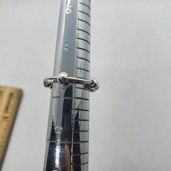 Sterling Silver Fidget Ball Ring Size 4.5 - Picture 2 of 3